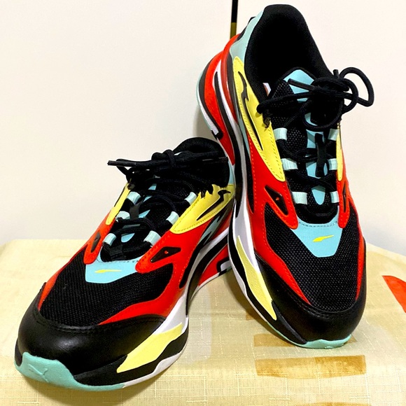 Puma Men’s Rs-fast franchise Shoes Black - Picture 1 of 9